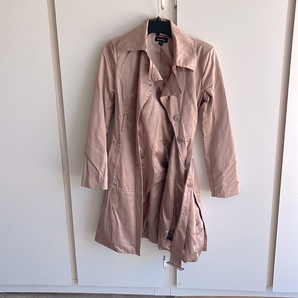 Bebe silk trench coat!